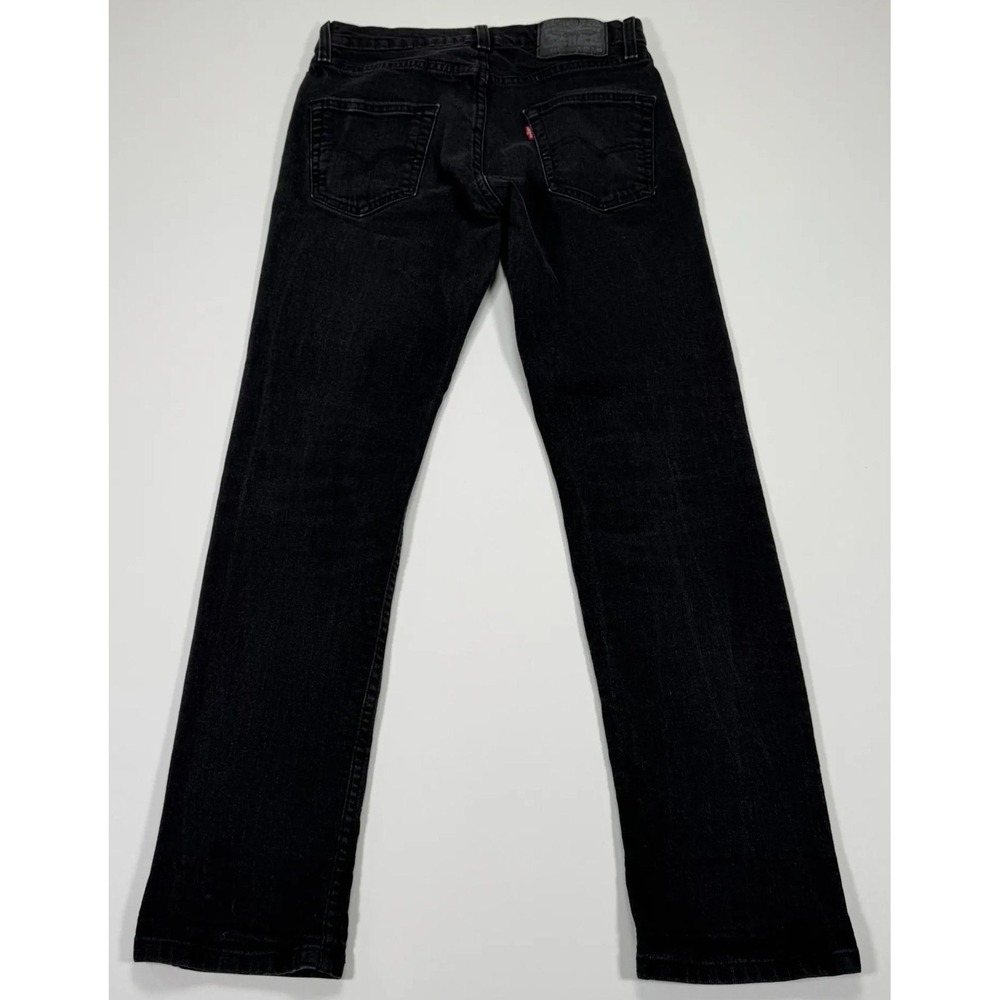 Levi's 511 Slim Fit Jeans Mens Tag 29x30 Measures 28x27.5 Black WaterLess Denim